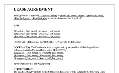 Residential Lease Agreement Template graphic
