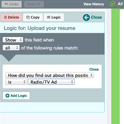 screenshot for building sophisticated forms