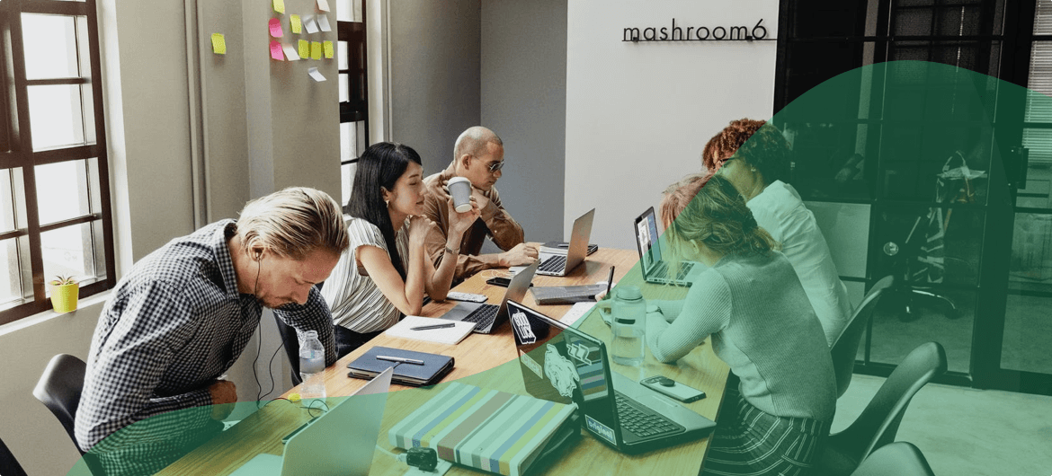 People having a business meeting