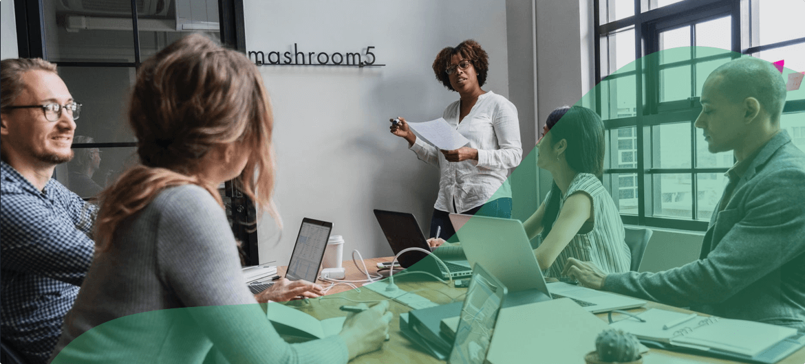 Team in a meeting room