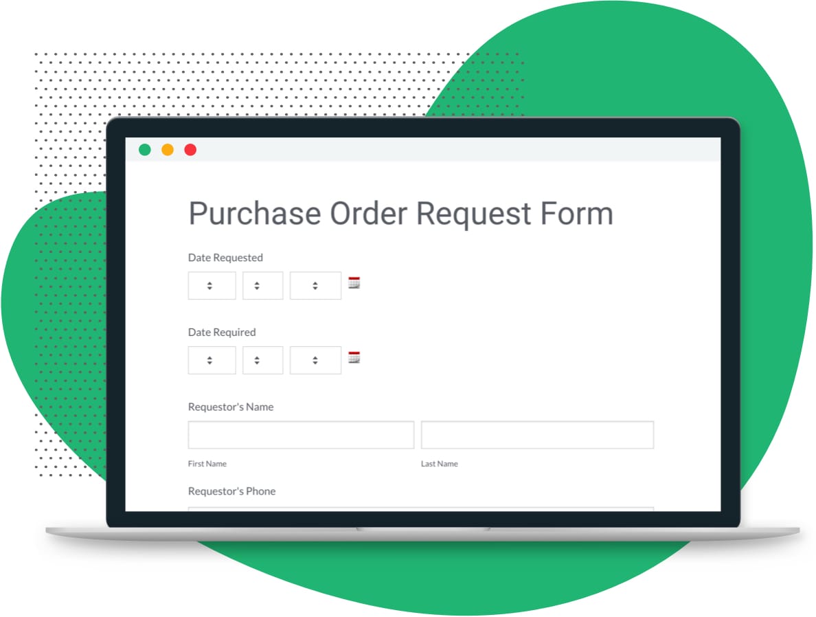 purchase order request form template formstack order request form template