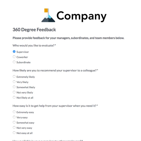 Evaluation Chart Sample