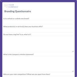 Branding Questionnaire Template graphic