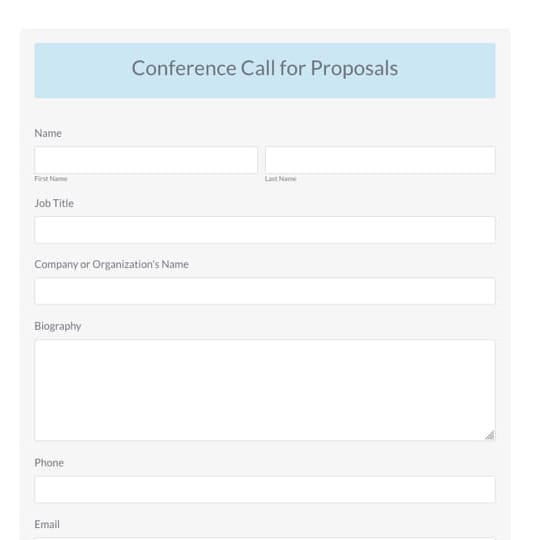 Conference Call for Proposals Template graphic