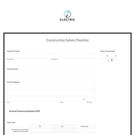 Construction Site Safety Checklist Template graphic