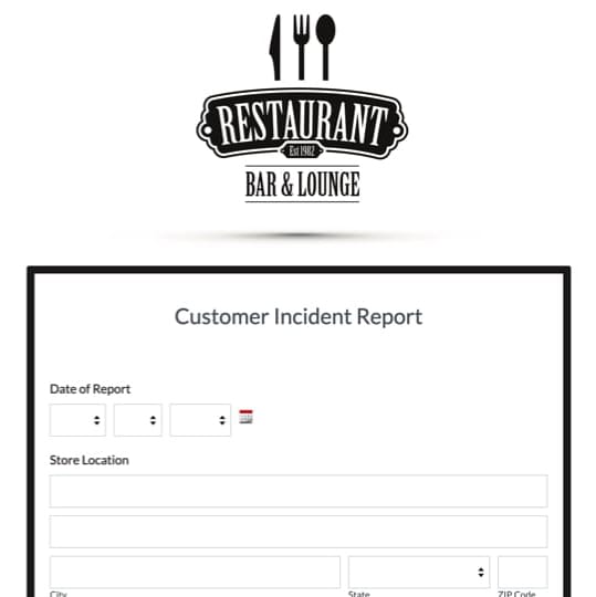 Customer Incident Report Form graphic