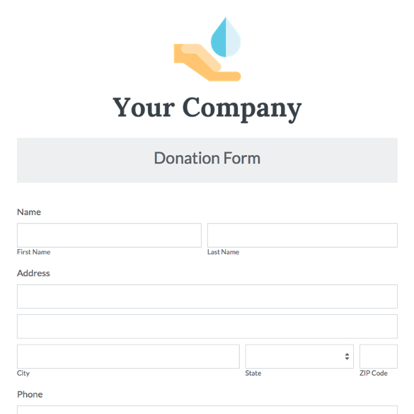 Donation Receipt Template graphic