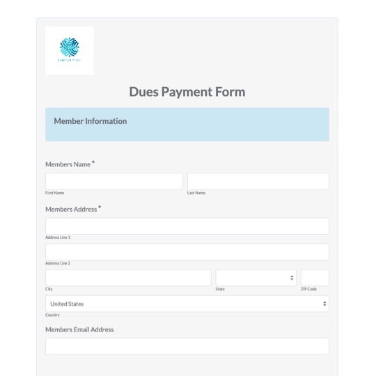 Membership Dues Form graphic