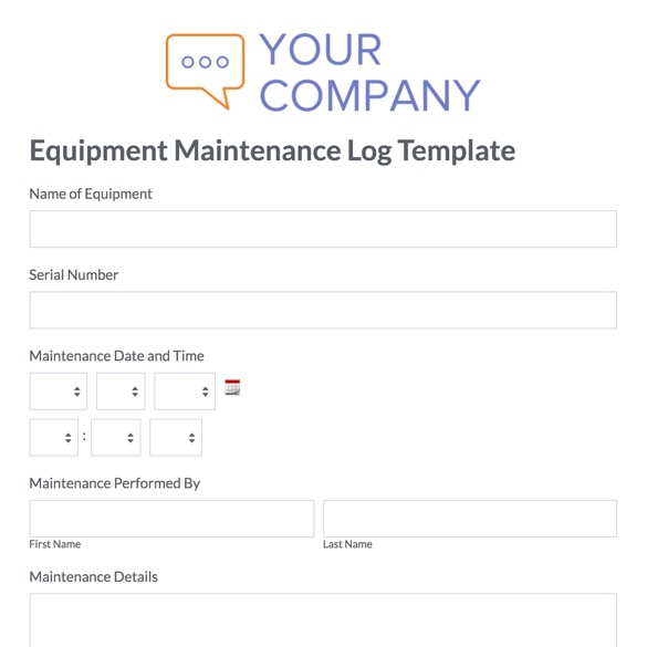 Equipment Maintenance Log graphic