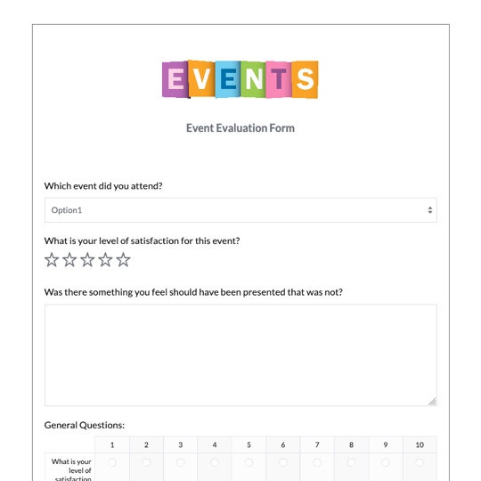 Post-Event Evaluation Form graphic