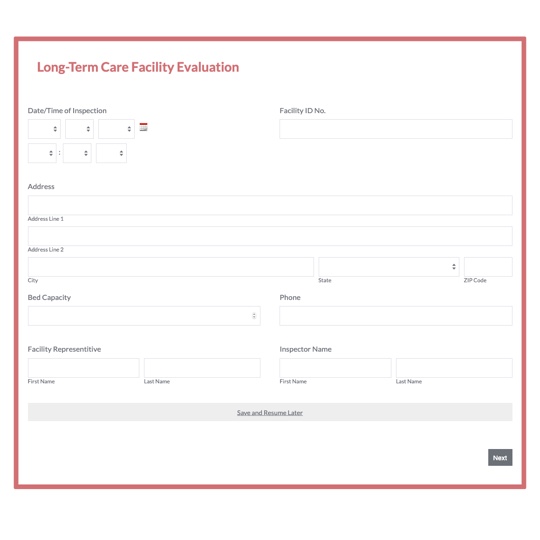 Long-Term Care Facility Evaluation graphic