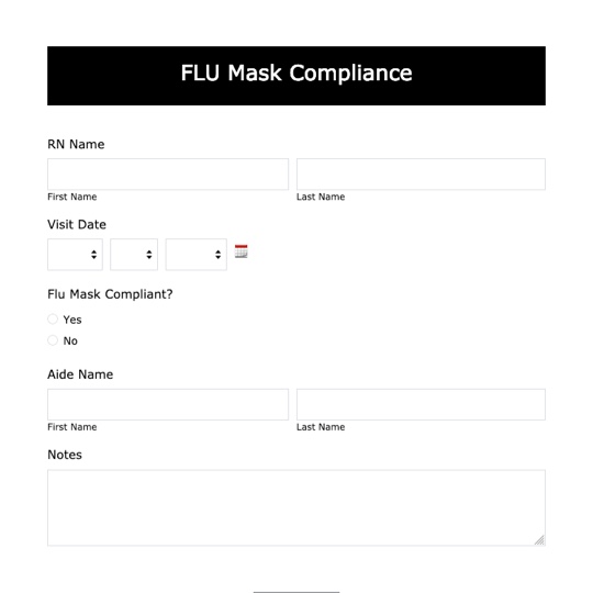 Flu Mask Compliance Form graphic