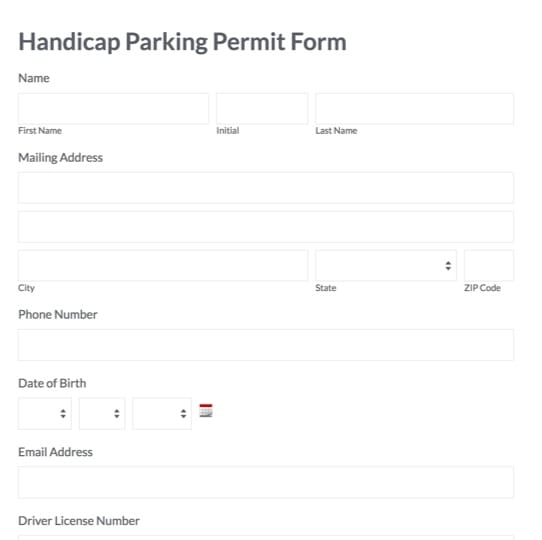 Handicap Parking Permit Form graphic