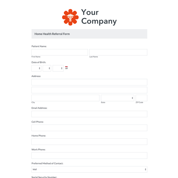 Home Health Chart Audit Forms