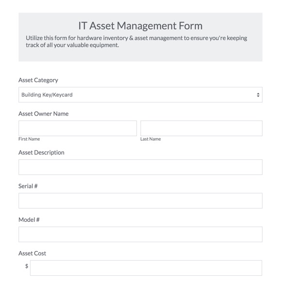 IT Asset Form graphic