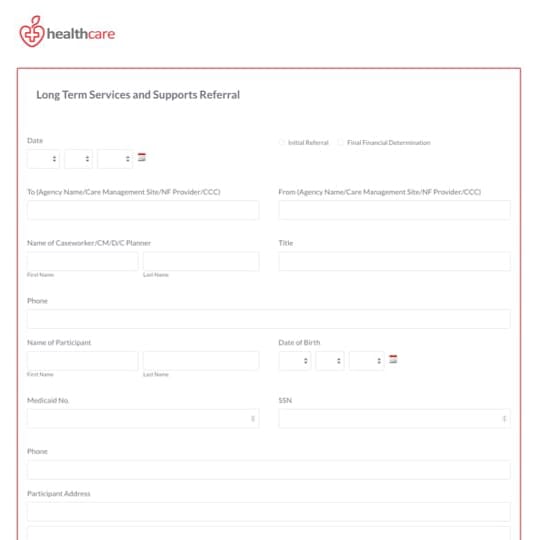 Long-Term Care Referral Form Template graphic