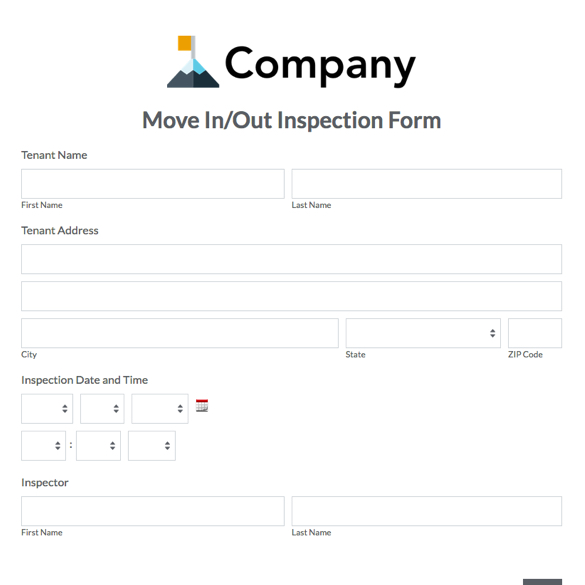 Move In & Move Out Inspection Form graphic