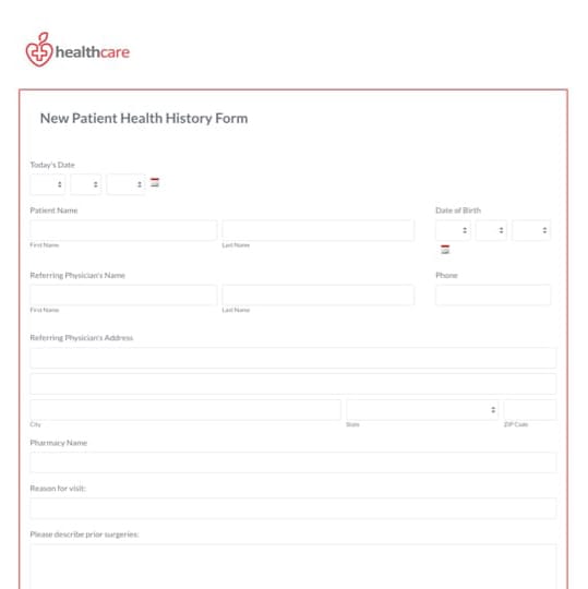 Patient Health History Form graphic