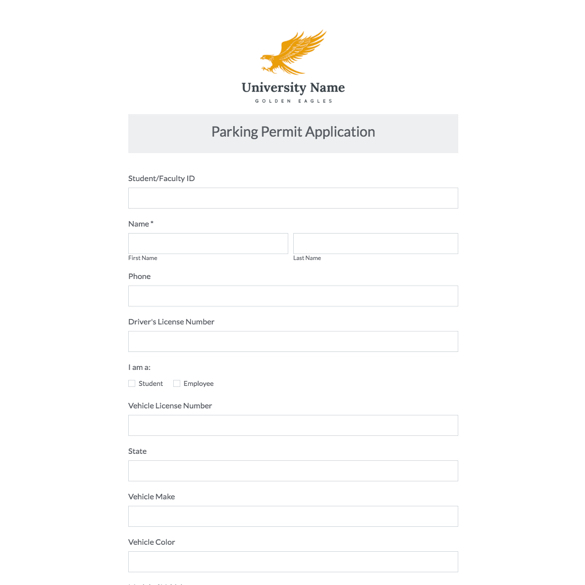 Parking Permit Form graphic