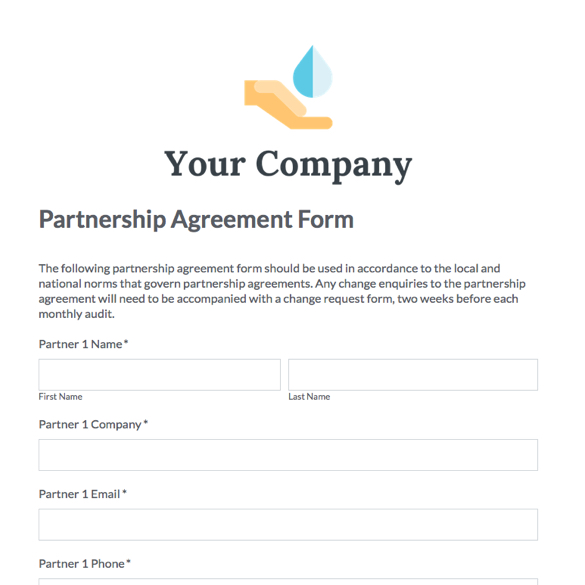 Partnership Agreement Form graphic