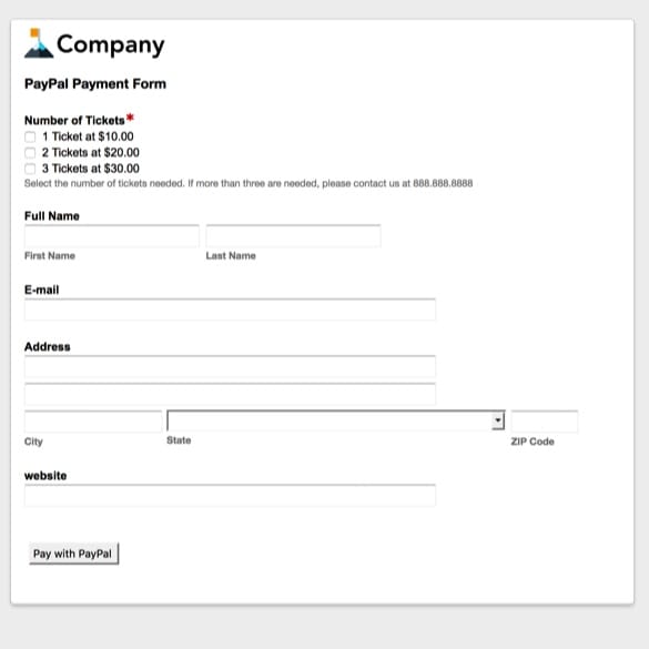 online payment form templates secure payment forms formstack payment template