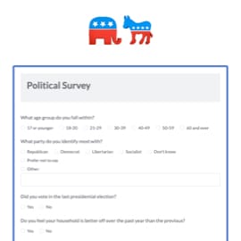 Sample Political Survey Template graphic
