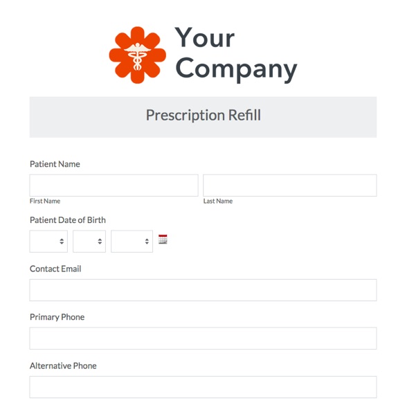 Prescription Refill Form graphic