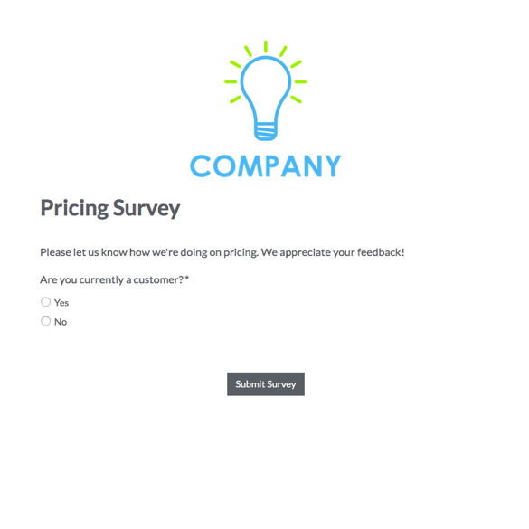 Pricing Survey graphic