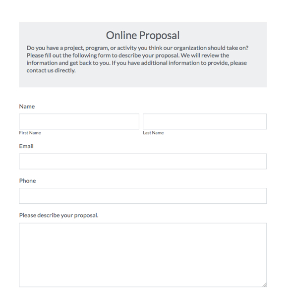 Proposal Form graphic