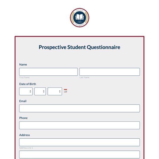 Prospective Student Athlete Questionnaire graphic