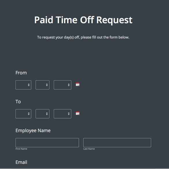 Time-Off Request Form Template graphic