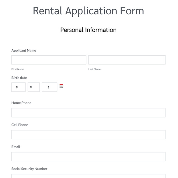 Rental Application Template graphic