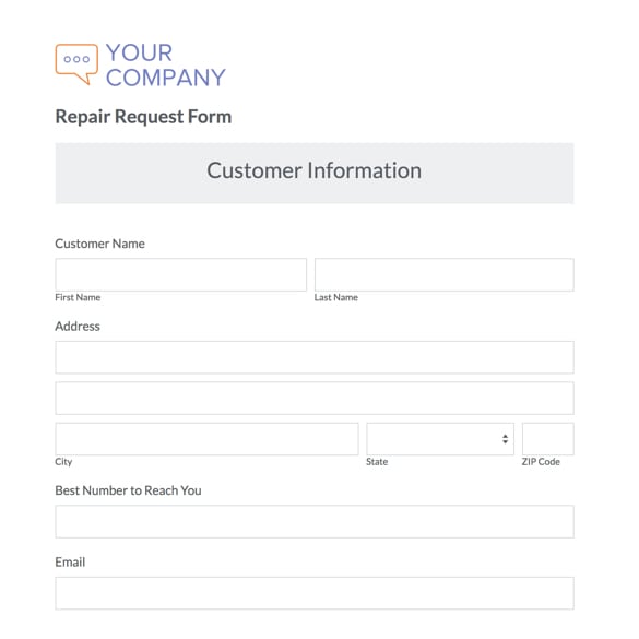 Repair Request Form graphic