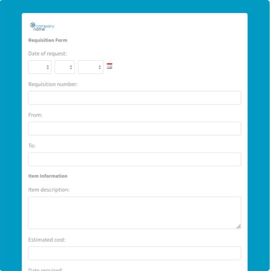 Requisition Form Template graphic