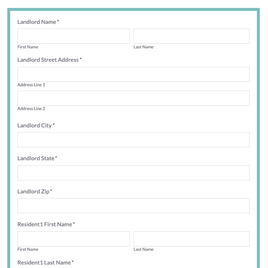 Residential Lease Agreement Template Workflow graphic