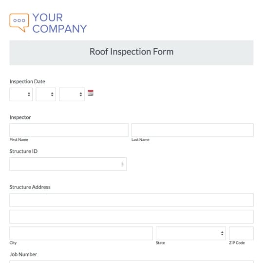 Roof Inspection Form graphic