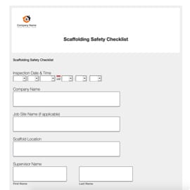Scaffolding Safety Checklist Template graphic