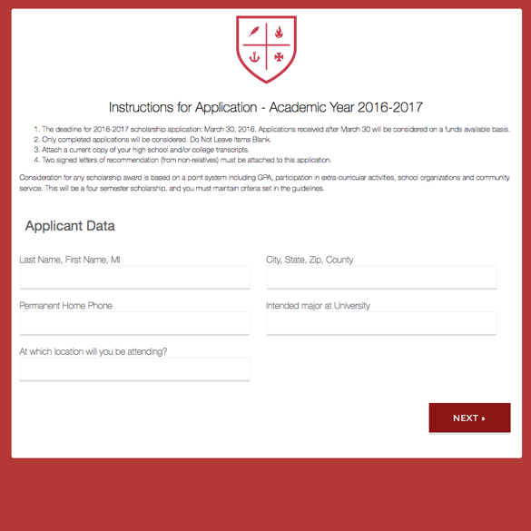 Scholarship Application Form graphic