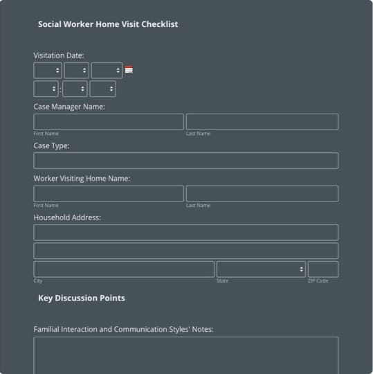 Social Worker Home Visit Checklist graphic