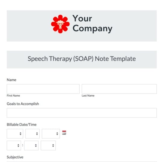 Speech Therapy SOAP Note graphic