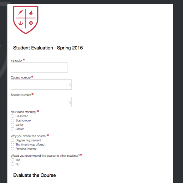 Student Feedback Form Template graphic