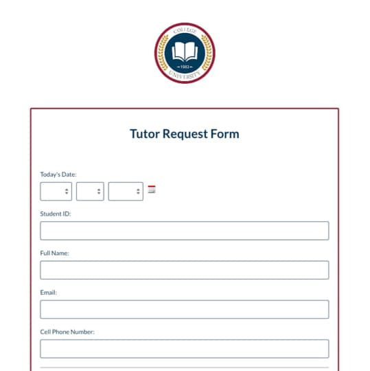 Tutor Request Form graphic