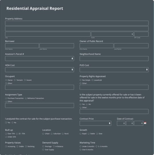 Uniform Residential Appraisal Report graphic