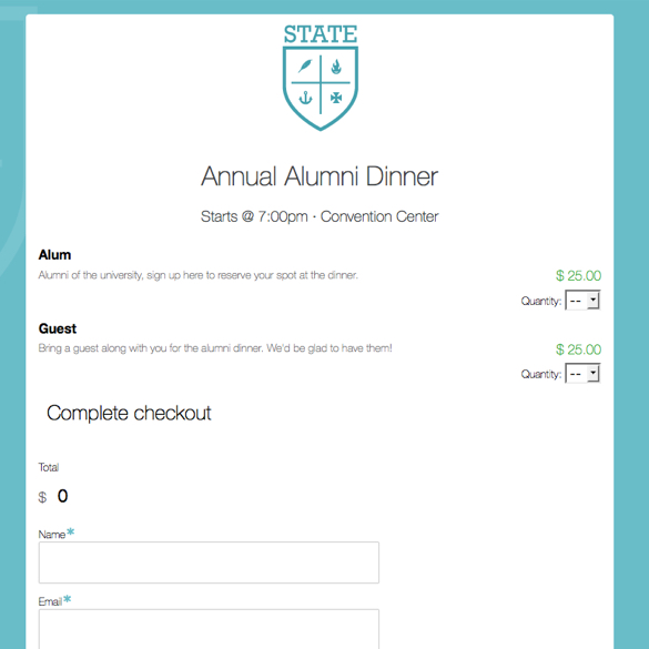 University Registration Form graphic