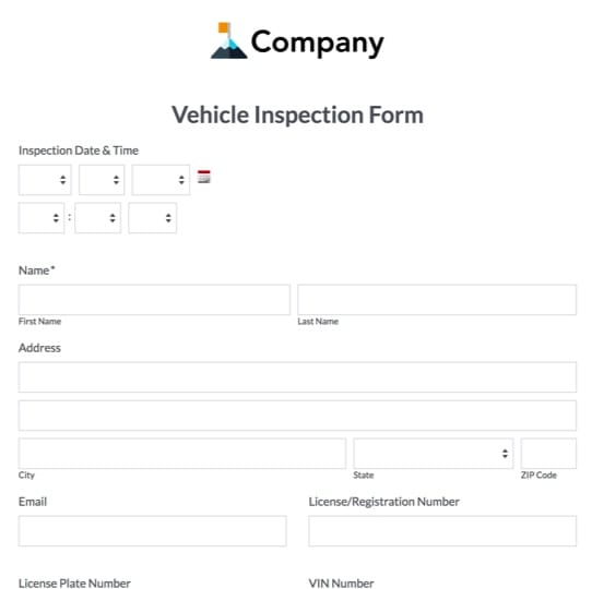 Vehicle Inspection Note graphic