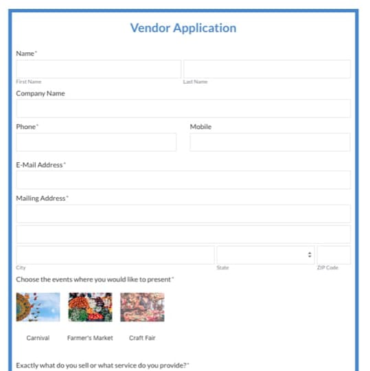 Vendor Application Template graphic