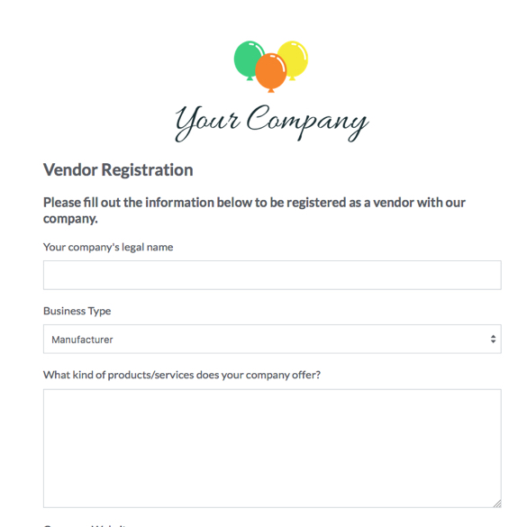 Vendor Registration Form graphic