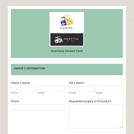 Veterinary Consent Form Template graphic