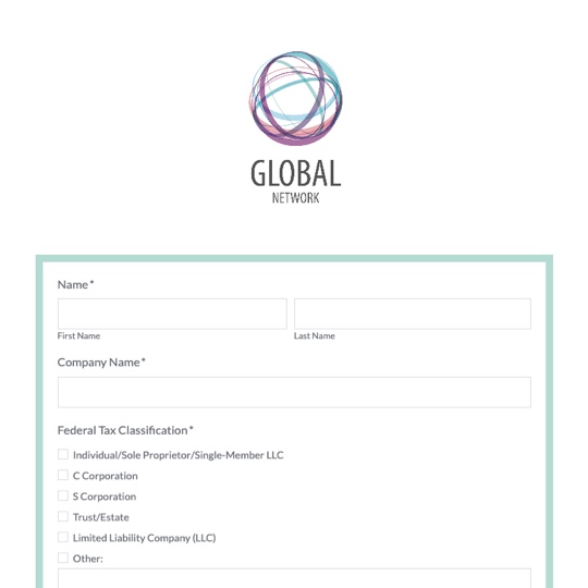 W-9 Process Template graphic